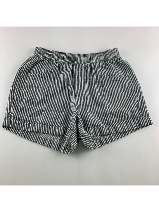 Old Navy Pants - Old Navy Black White Striped High Rise Linen Blend Pull On Shorts XS